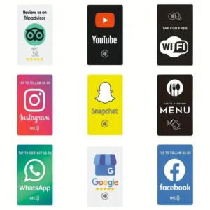 Universal NFC Social Media Cards for iPhone/Android