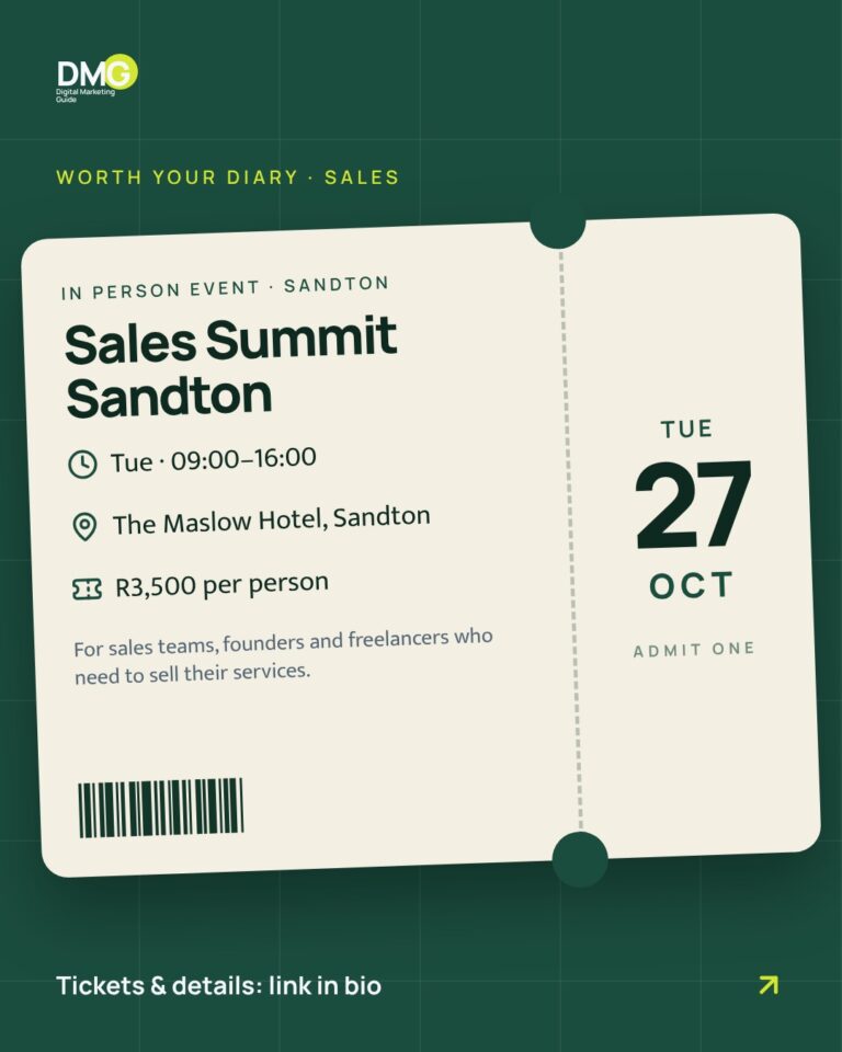 Event poster: Sales Summit Sandton