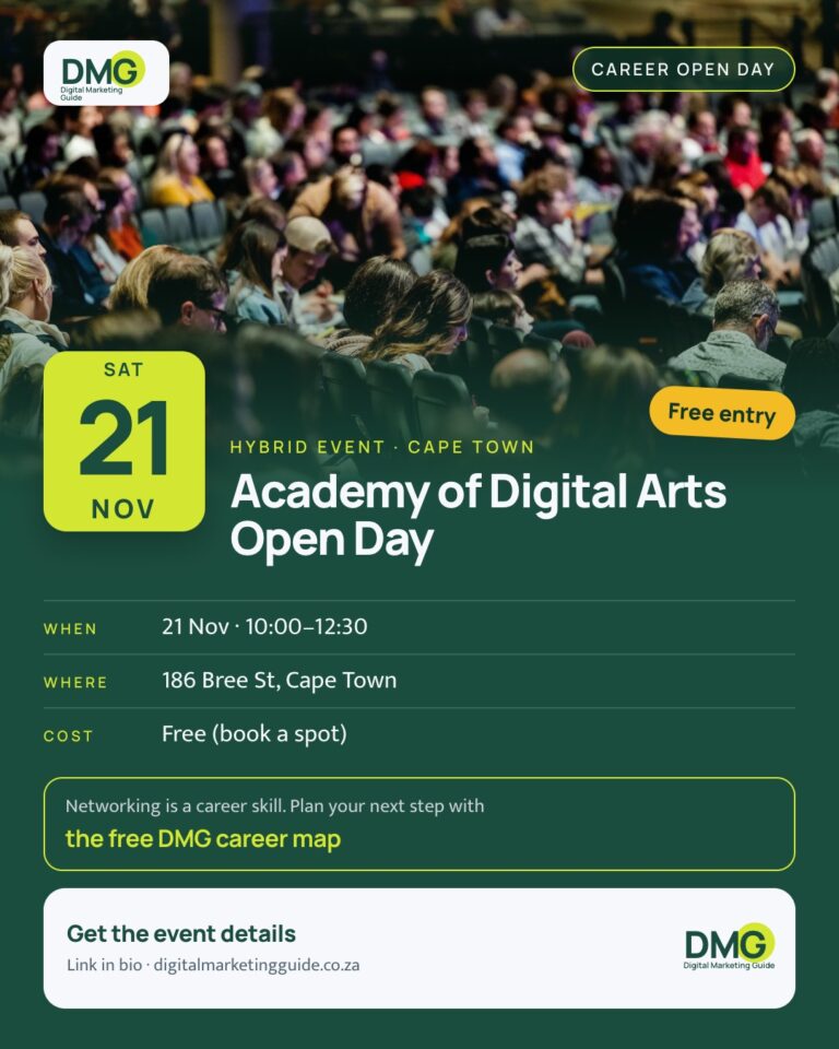 Event poster: Academy of Digital Arts Open Day