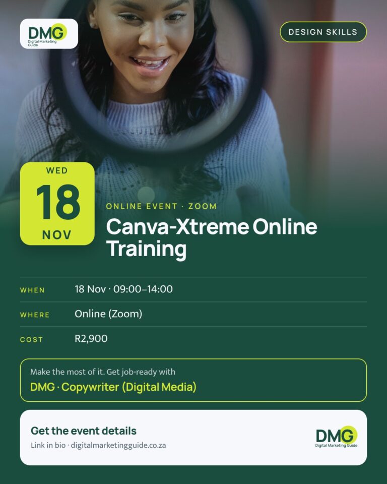 Event poster: Canva-Xtreme Online Training
