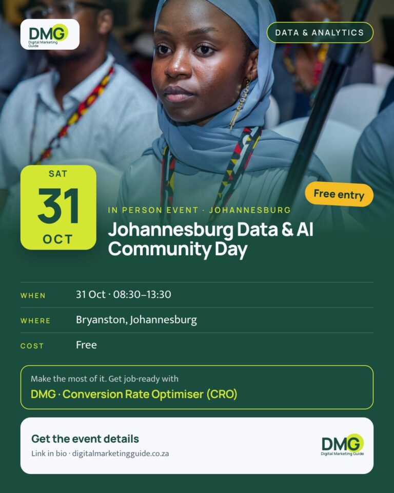 Event poster: Johannesburg Data & AI Community Day