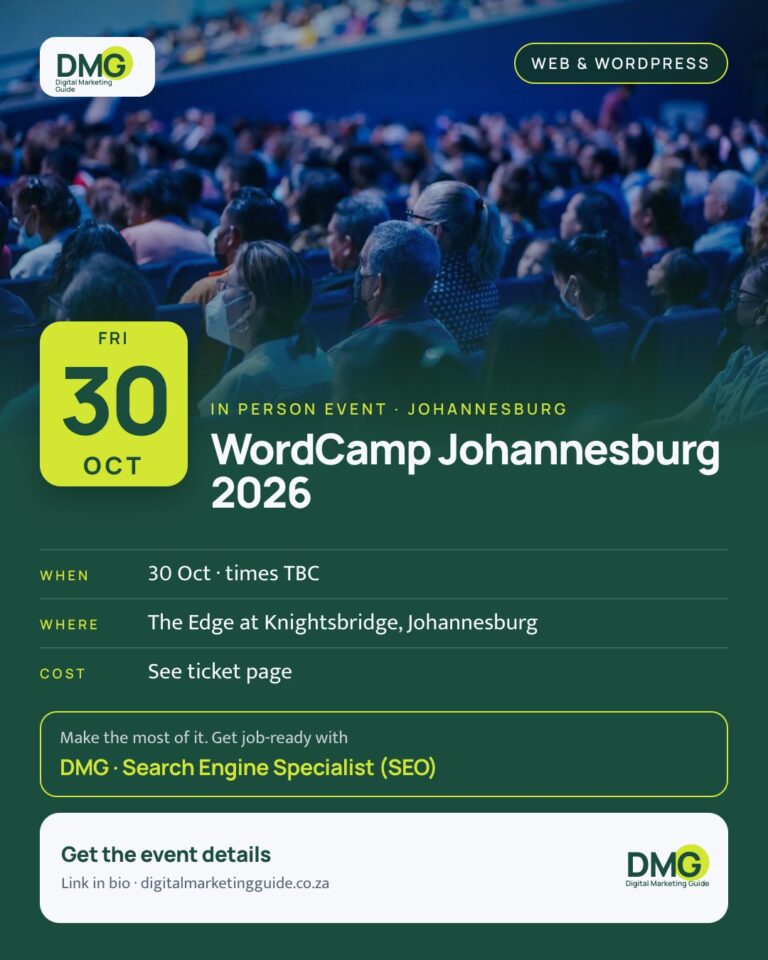 Event poster: WordCamp Johannesburg 2026